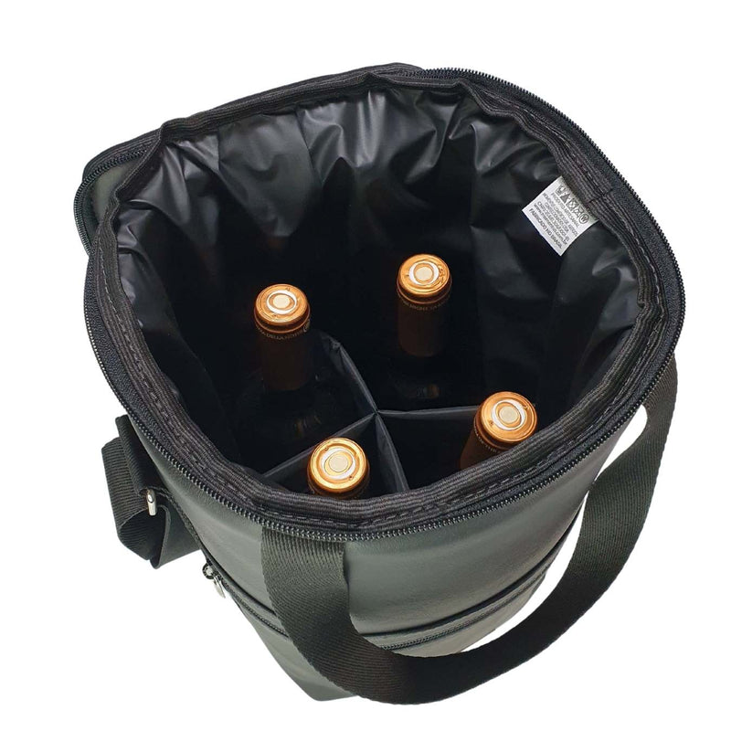 WINEBAG SAMBAQUI NÁUTICO PRETA - 4 GARRAFAS