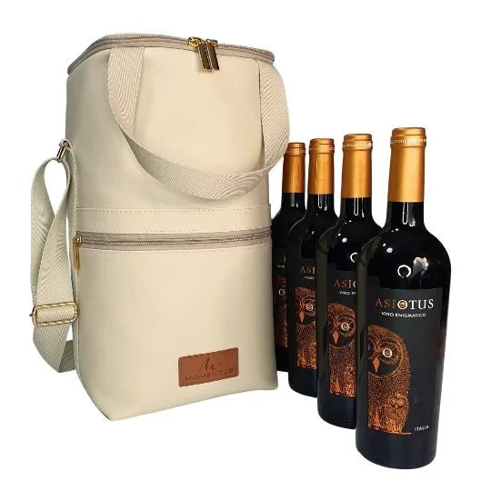 WINEBAG SAMBAQUI NÁUTICO MARFIM - 4 GARRAFAS